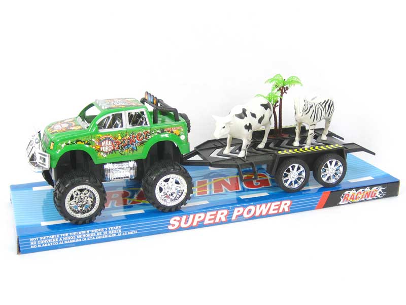 Friction Cross-country Trailer(3C) toys