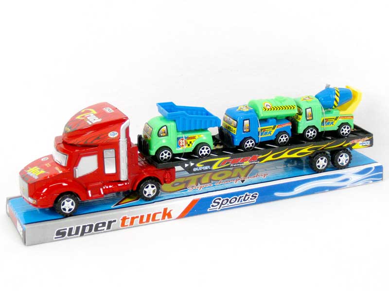 Frcition Truck Tow Pull Back Construction Truck(3C) toys