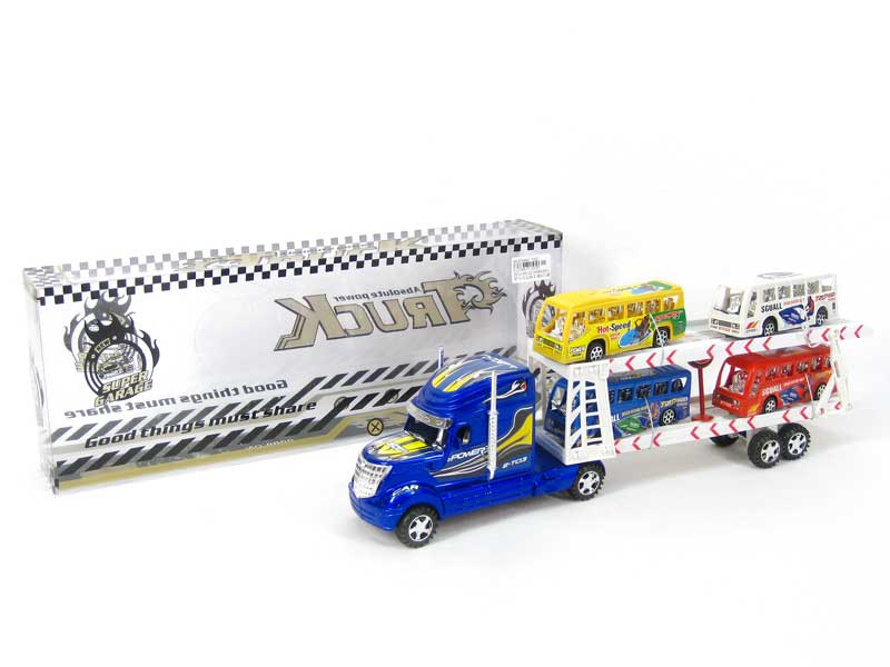 Friction Double Deck Trailer(2C) toys