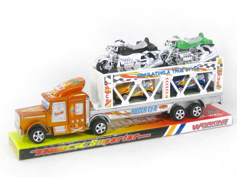 Friction Double Deck Trailer(2C) toys