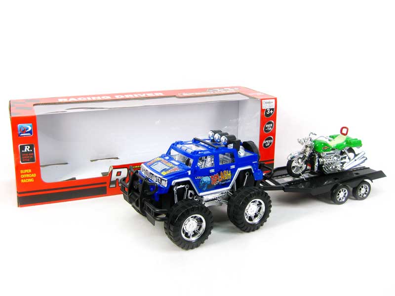 Friction  Tow Truck Tow Mororcycle(3C) toys