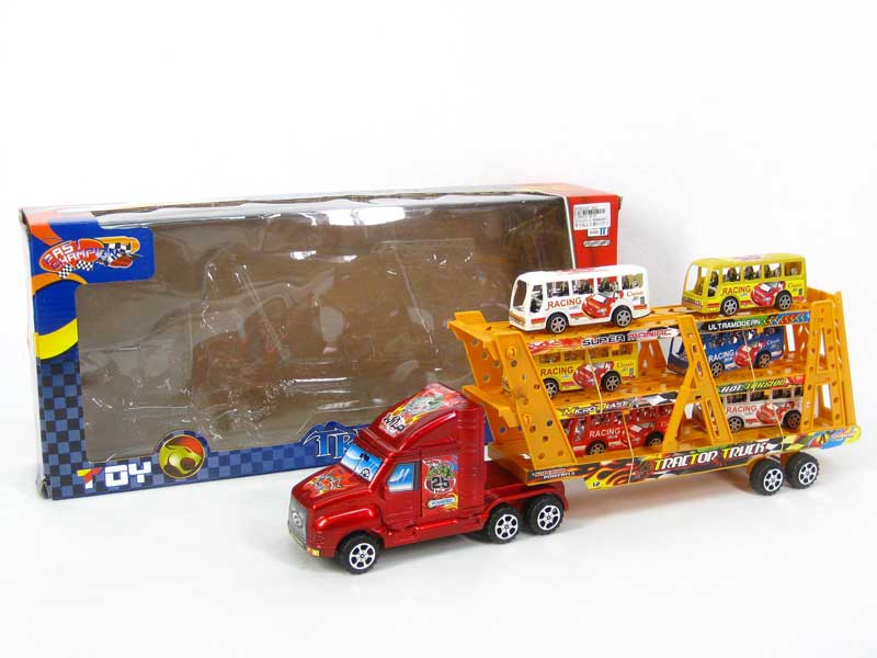 Friction Truck Tow Bus toys
