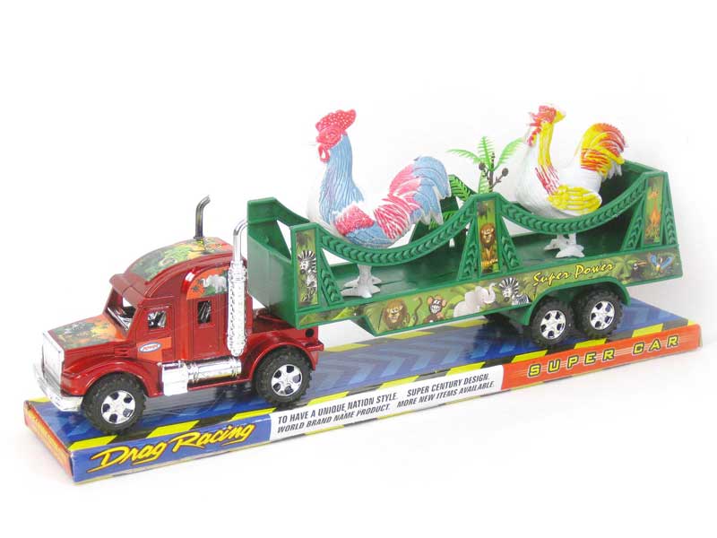 Friction Truck Tow Rooster toys