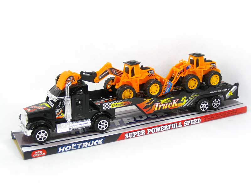 Frcition Truck Tow Free Wheel Construction Truck(3C) toys