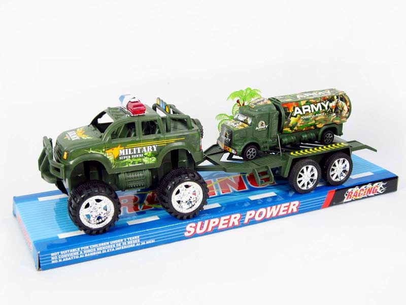 Friction Cross-country Police Car Tow Free Wheel Oil Tanker( toys