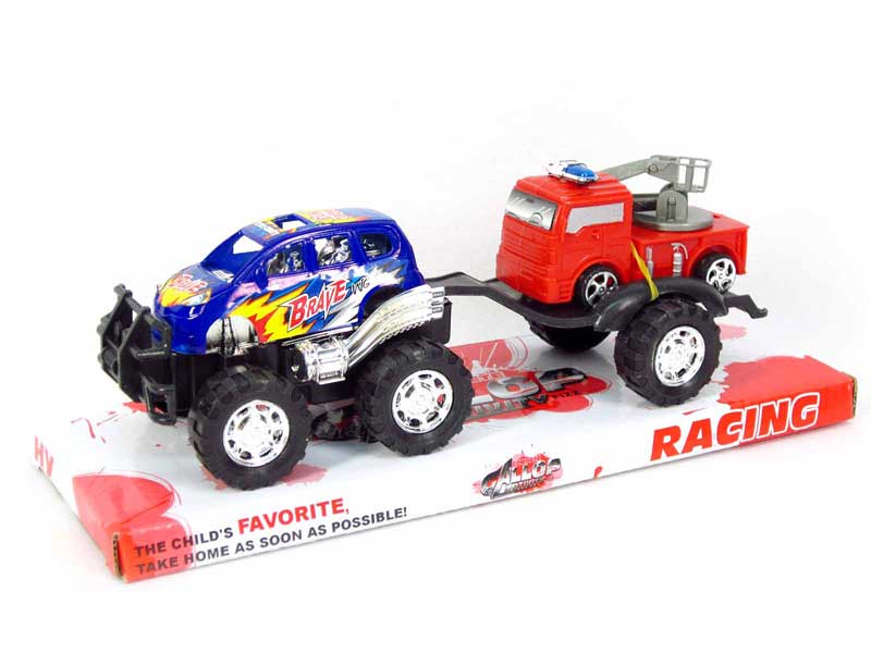 Friction Cross-country Car Tow Fire Engine toys