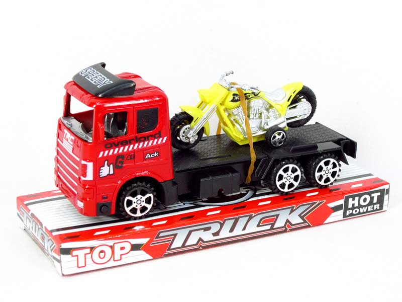 Friction Truck Tow Motorcycle toys