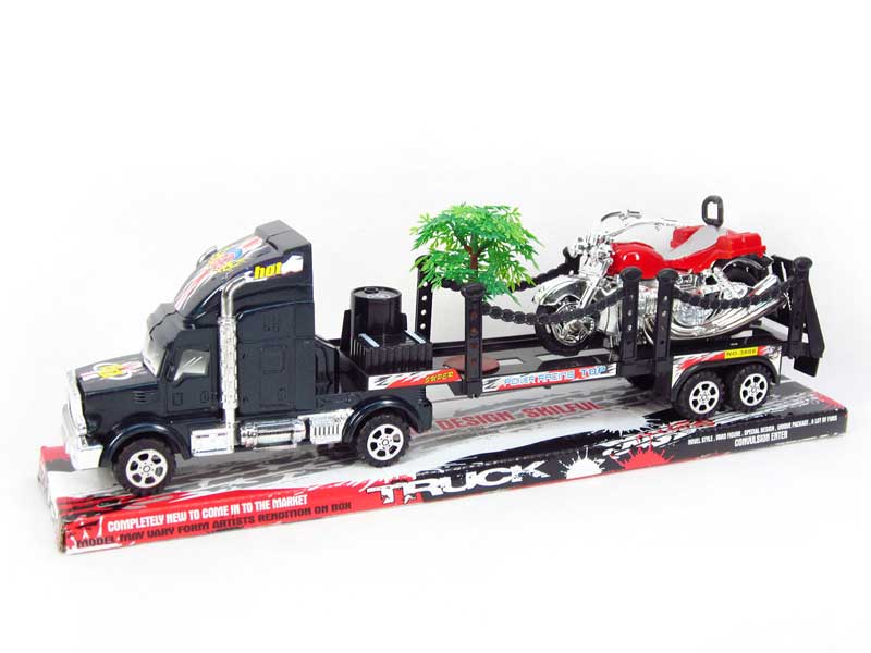 Friction Truck Tow Pull Back Motorcycle(2C) toys