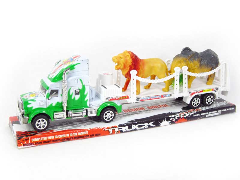 Friction Car Tow Animal(2C) toys