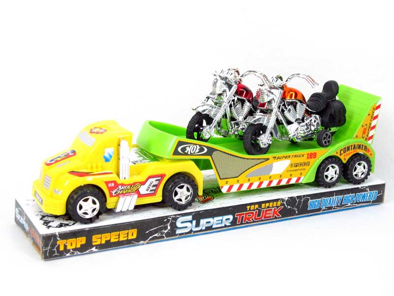 Friction Truck Tow Mororcycle(2S) toys