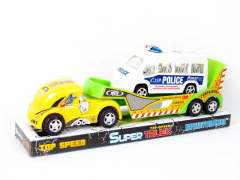 Friction Truck Tow Police Car(2S)