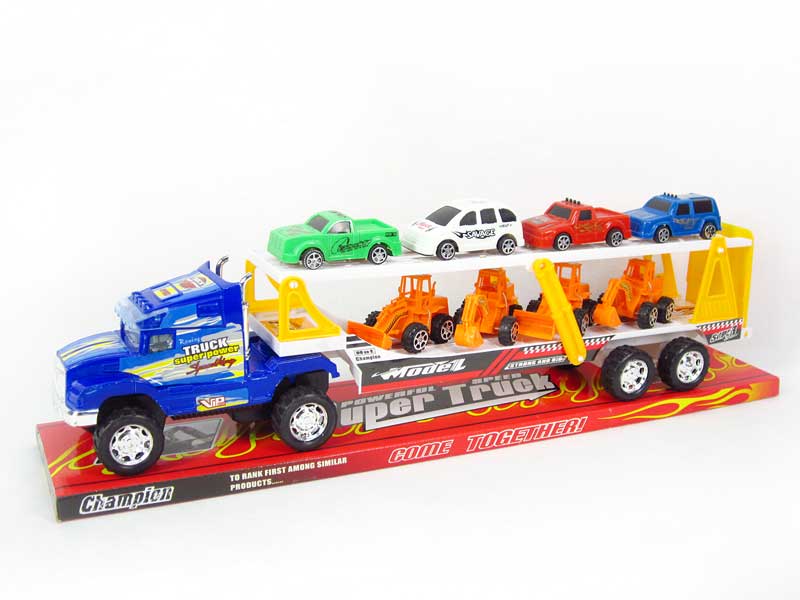 Friction Double Deck Trailer toys