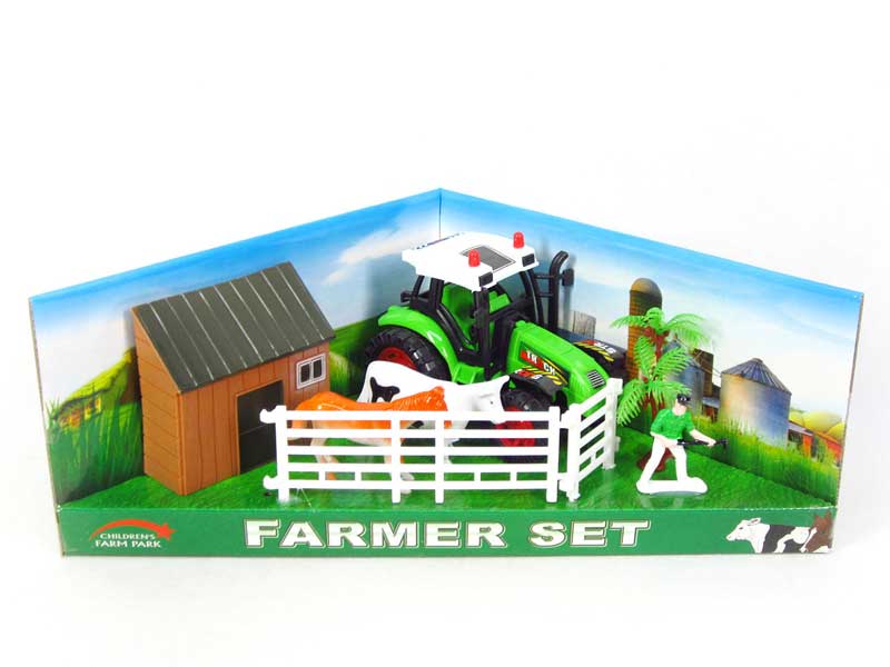 Friction Farmer Tractor Set(2S2C) toys