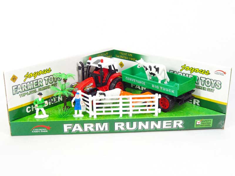 Friction Farmer Tractor Set(2S2C) toys