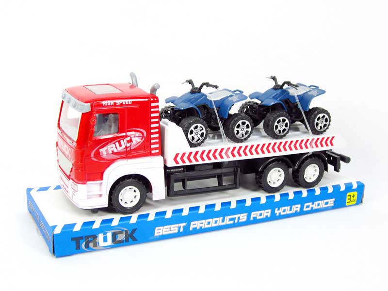 Friction Truck Tow Pull Back Motorcycle toys