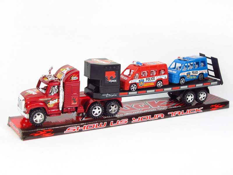 Friction Tow Truck & Free Wheel Police Car(4C) toys