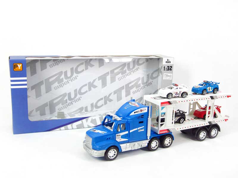 Friction Truck Tow Police Car(3C) toys