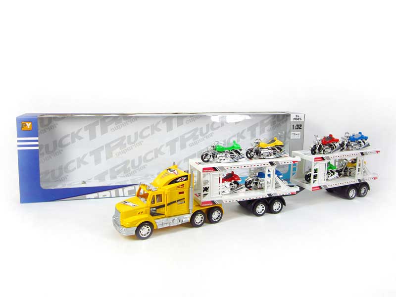 Friction Truck Tow Motorcycle(3C) toys