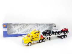 Friction Truck Tow Police Car(3C)