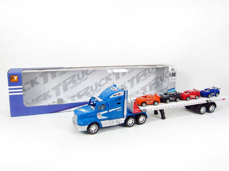 Friction Truck Tow Police Car(3C) toys