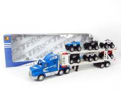 Friction Truck Tow Police Car(3C)