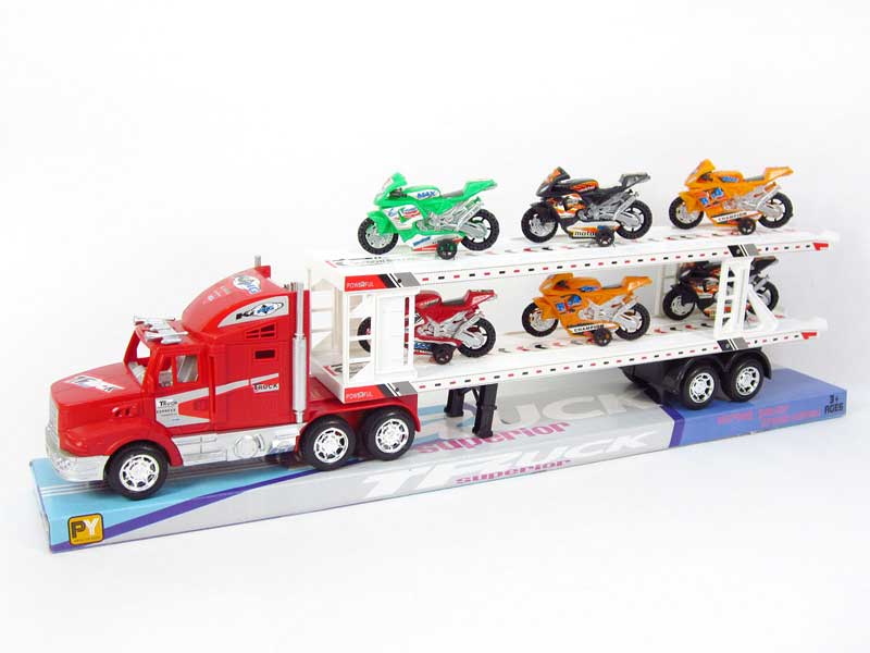 Friction Truck Tow Motorcycle(3C) toys