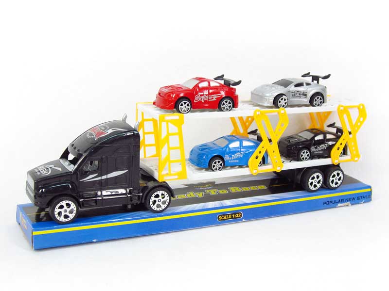 Friction Double Deck Trailer(3C) toys