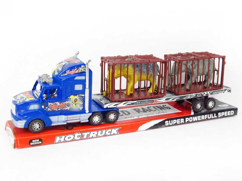 Friction Truck Tow Elephant(2C) toys