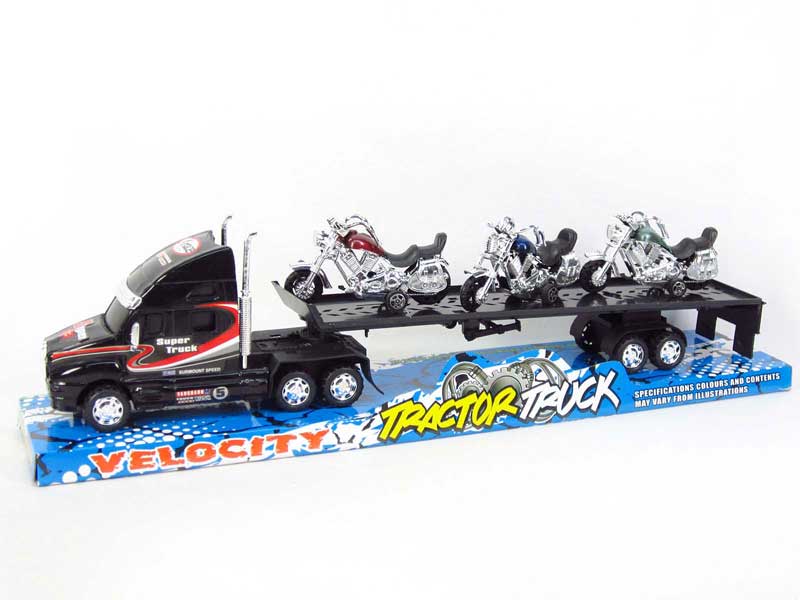 Friction Truck Tow Motorcycle(3C) toys