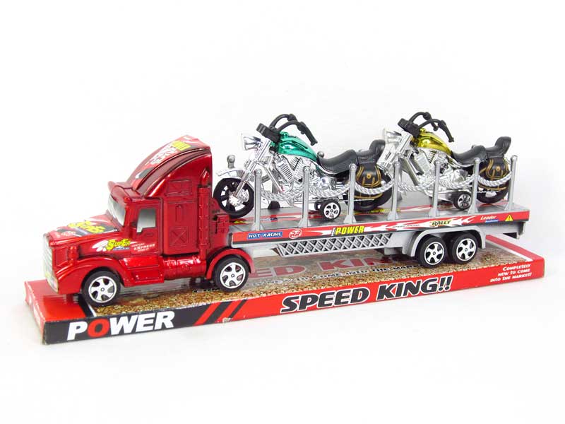 Friction  Truck Tow Mororcycle(2C) toys