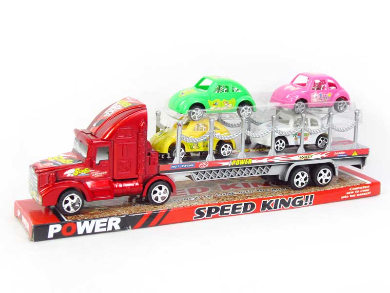 Friction Double Deck Trailer(2C) toys