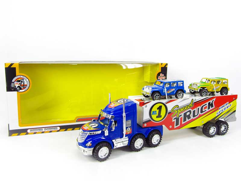 Friction Truck Tow Jeep(3C) toys