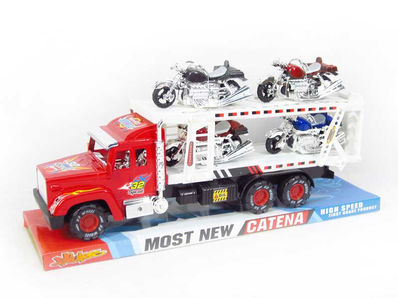 Friction Double Deck Trailer(2C) toys