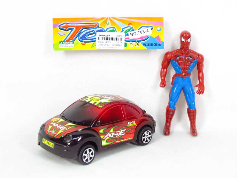 Friction Car & Spider Man W/L(2C) toys