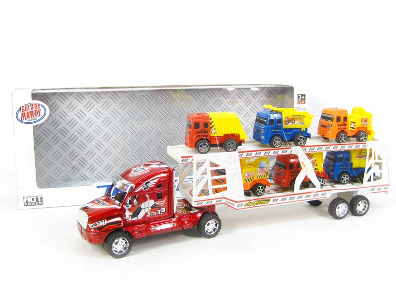 Friction Truck Tow Free Wheel Construction Truck(3C) toys