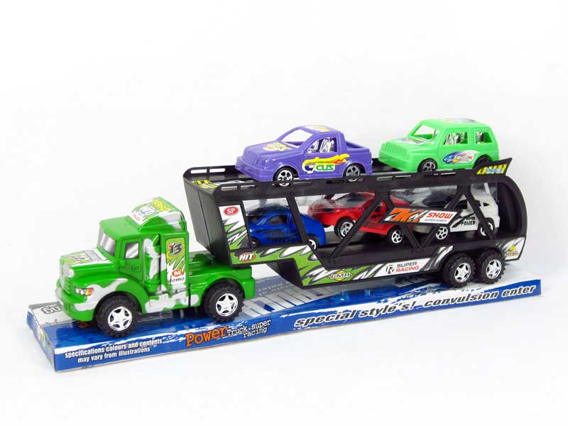 Friction Double Deck Trailer(3C) toys