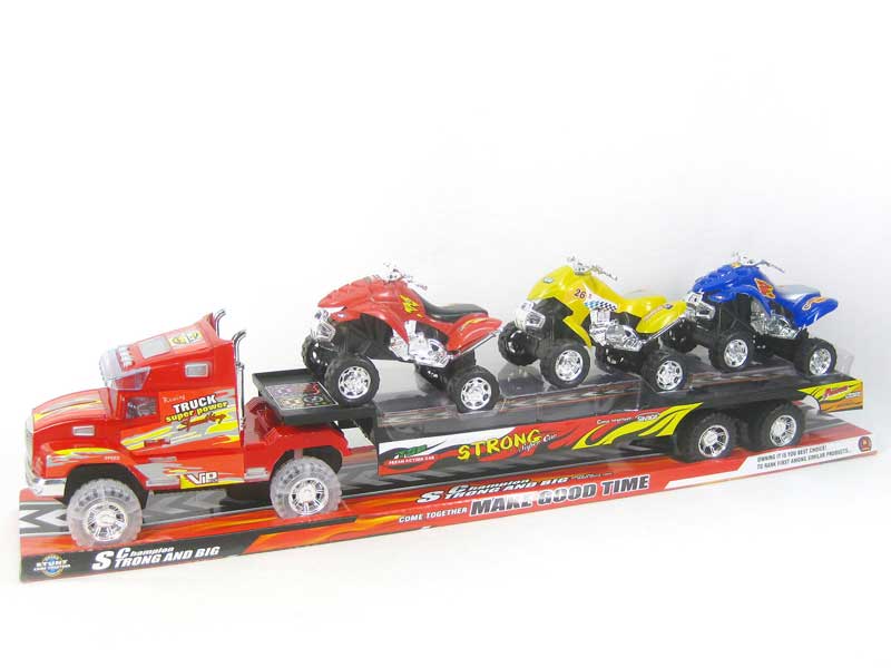 Friction Truck Tow Motorcycle toys