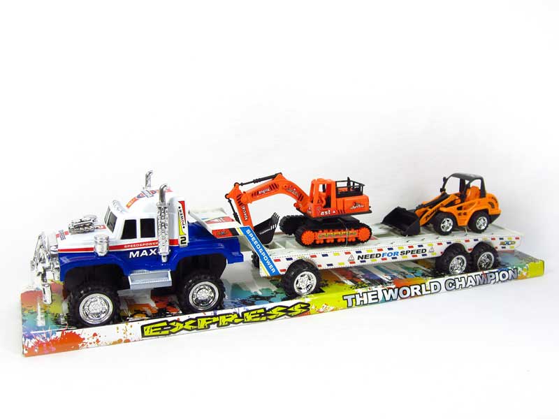 Friction Tow Free Wheel Construction Truck(4C) toys