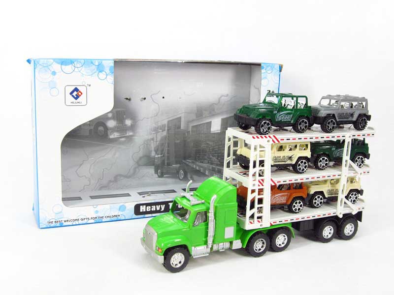 Friction Truck Tow Jeep(3C) toys