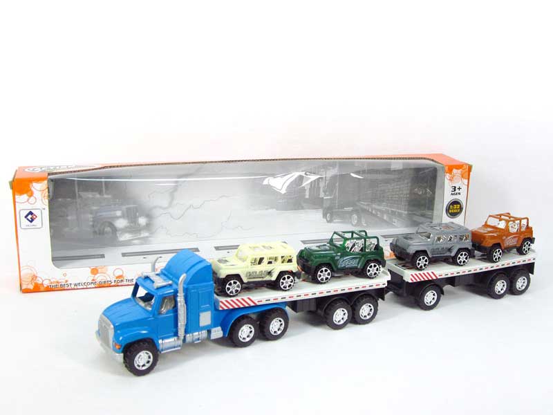 Friction Truck Tow Jeep(3C) toys