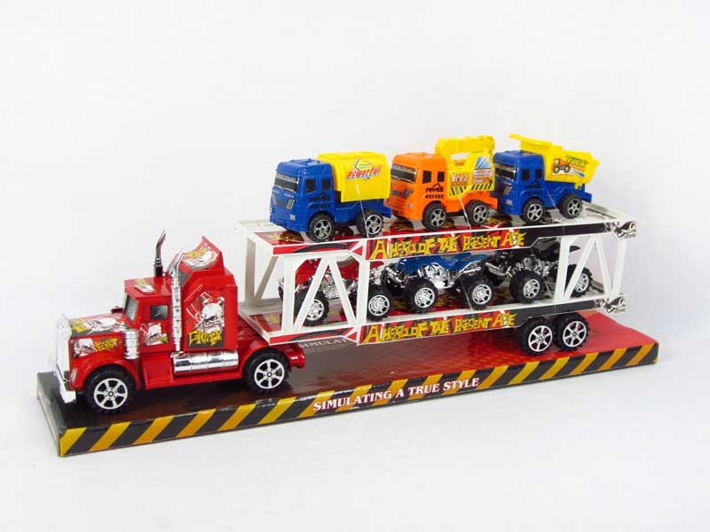 Friction Double Deck Trailer(2C) toys