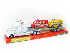 Friction Truck Tow Free Wheel Police Car(4C)