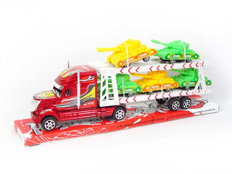 Friction Truck Tow Pull Back Tank(2C) toys