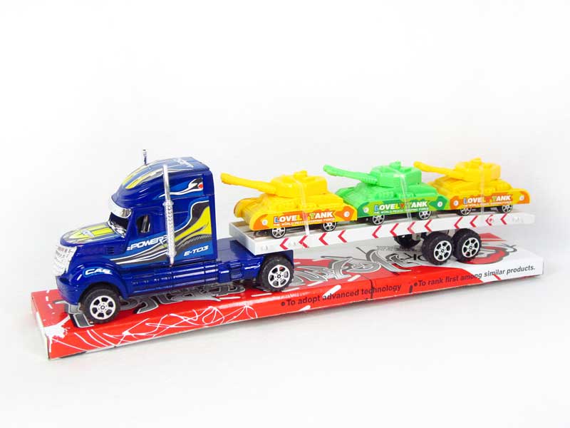 Friction Truck Tow Pull Back Tank(2C) toys