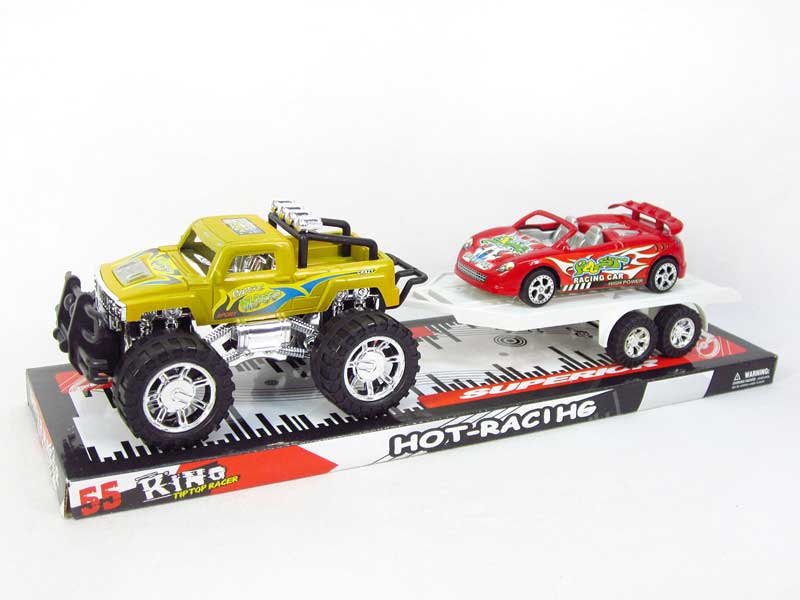 Friction Cross-country Truck Tow Free Wheel Car toys