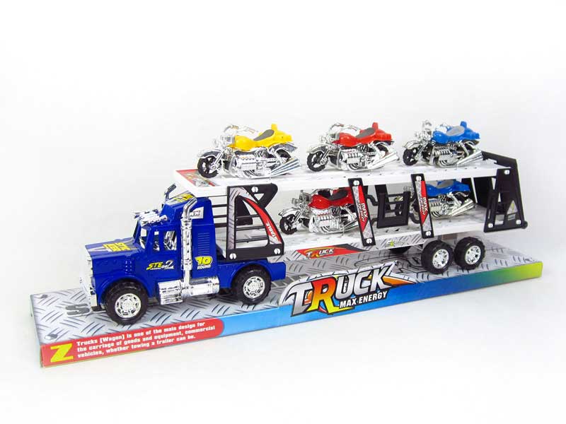 Friction Truck Tow Free Wheel Motorcycle(3C) toys