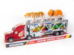 Friction Truck Tow Car & Animal(2C)