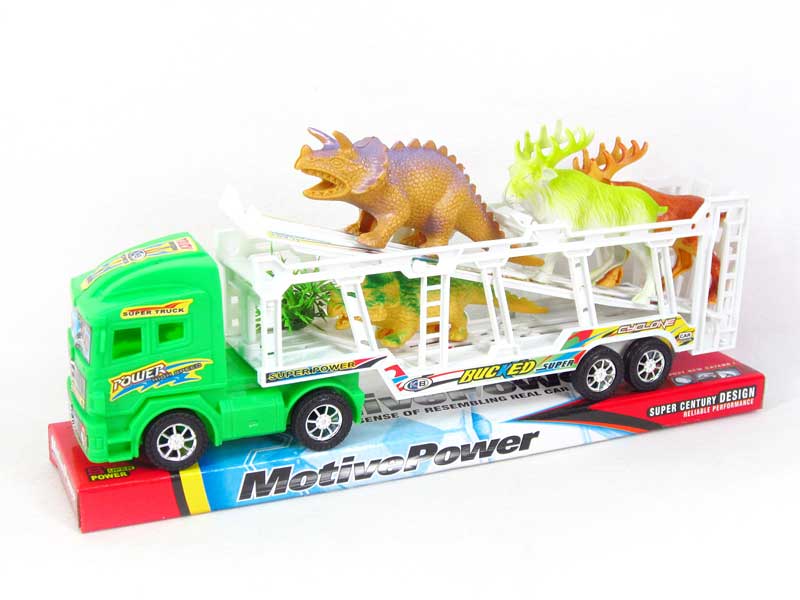 Friction Truck Tow Animal W/L_M toys