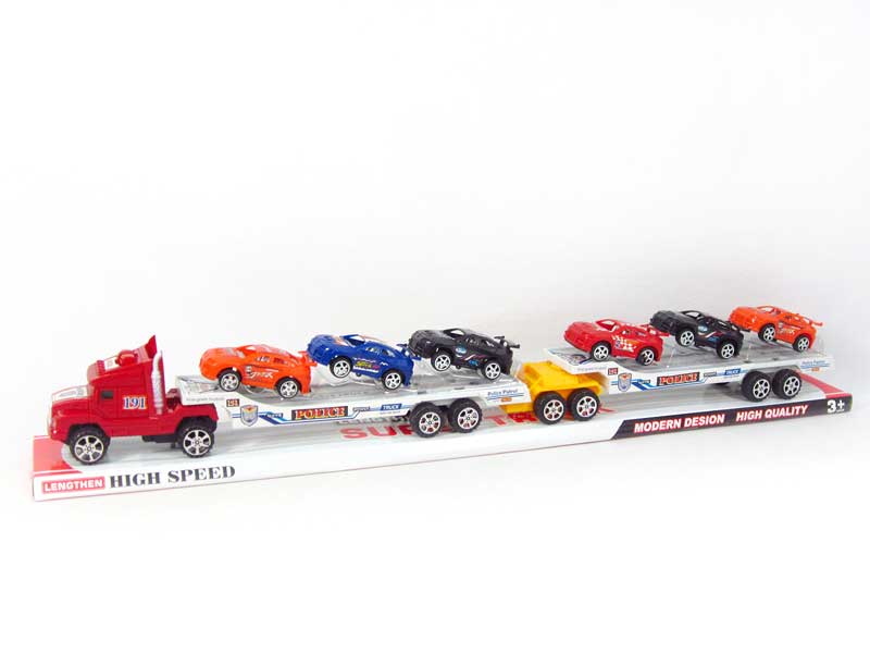 Friction Truck Tow Racing Car W/L_M toys