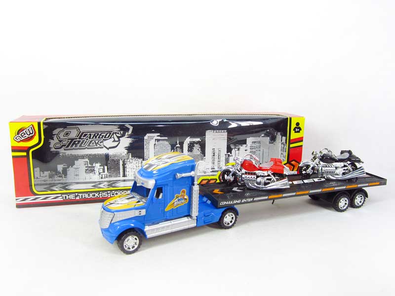 Friction Truck Tow Motorcycle toys